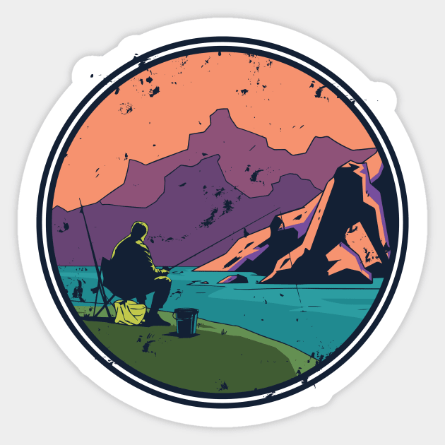 Fishing Sticker by LR_Collections